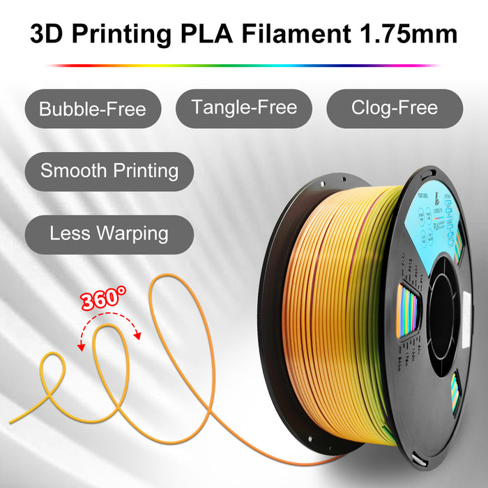 Lumizone 3D Printer Filament 1.75mm Dimensional Accuracy +/- 0.02mm, 1KG Spool(2.2lbs) Tangle-Free, Bubble-Free, Eco-Friendly, Compatible with Most FDM 3D Printers