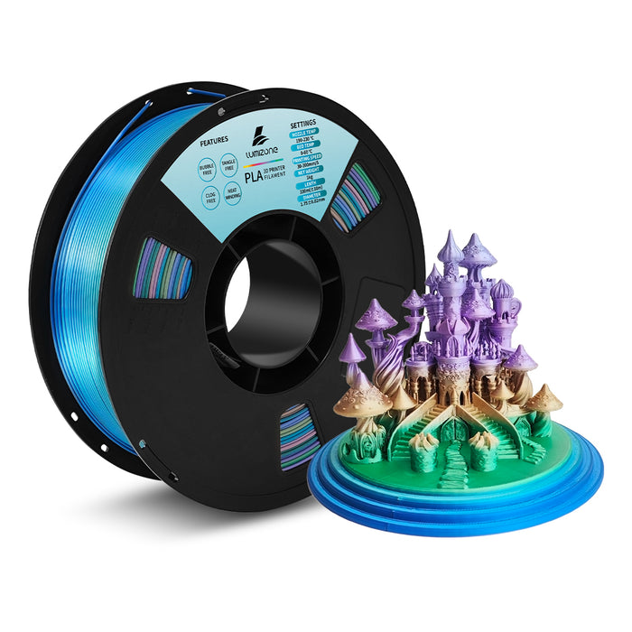 Lumizone 3D Printer Filament 1.75mm Dimensional Accuracy +/- 0.02mm, 1KG Spool(2.2lbs) Tangle-Free, Bubble-Free, Eco-Friendly, Compatible with Most FDM 3D Printers