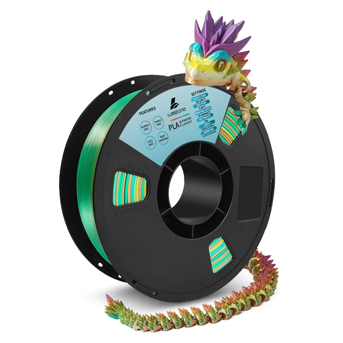 Lumizone 3D Printer Filament 1.75mm Dimensional Accuracy +/- 0.02mm, 1KG Spool(2.2lbs) Tangle-Free, Bubble-Free, Eco-Friendly, Compatible with Most FDM 3D Printers