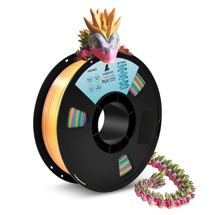 Lumizone 3D Printer Filament 1.75mm Dimensional Accuracy +/- 0.02mm, 1KG Spool(2.2lbs) Tangle-Free, Bubble-Free, Eco-Friendly, Compatible with Most FDM 3D Printers