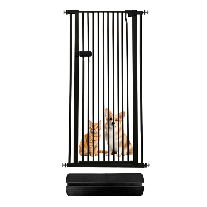 Lumizone Extra Tall Cat Gate 55.12" High Pressure Mounted Extra Wide 2025 New (17 Sizes) 1.37" Gap No Drilling Auto-Close One-Handed Operation Tall Pet Gate for Dogs