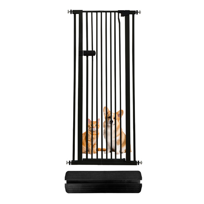 Lumizone Extra Tall Cat Gate 61.02" High Pressure Mounted Extra Wide 2025 New (17 Sizes) 1.37" Gap No Drilling Auto-Close One-Handed Operation Tall Pet Gate for Dogs