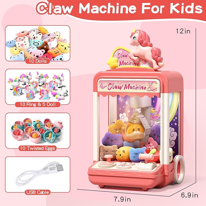 Claw Machine for Kids, Birthday Party Game, Fun Gift for Boys & Girls