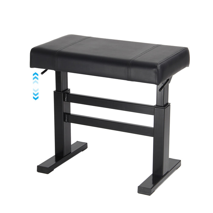 Lumizone Height Adjustable Piano Bench Hydraulic Lifting Keyboard Bench with PU Leather Modern Leather Heavy Duty Piano Stool High Density Sponge Lining Alloy Material Gloss